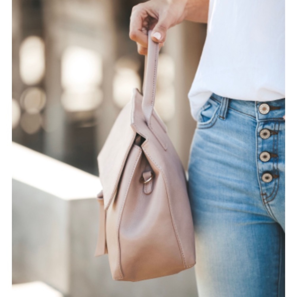 LAST ONE! Dusty Rose Crossbody Handbag Purse - Picture 6 of 8